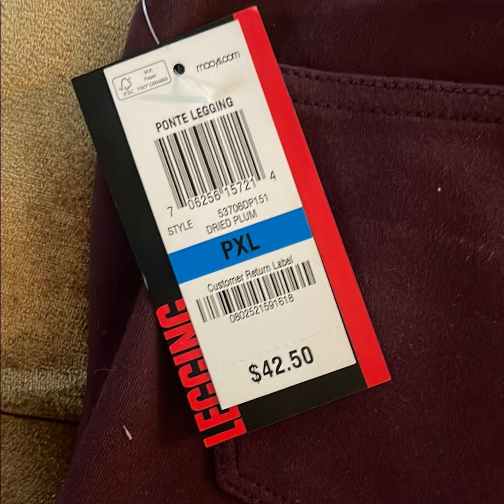 Style & Co. Women's Leggings in Deep Purple - Picture 10 of 13